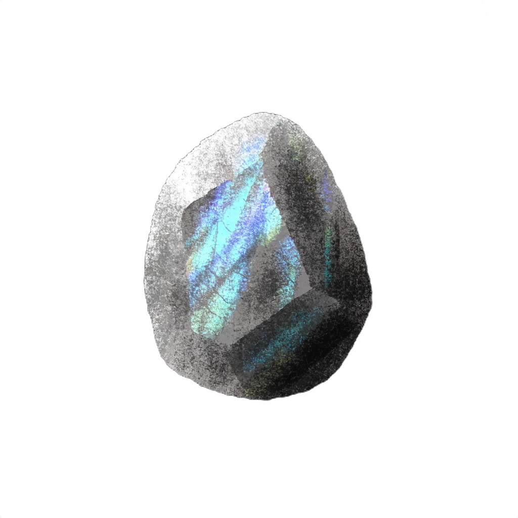 Illustration pierre naturelle brut de Labradorite, illustration pour le filtre collection labradorite